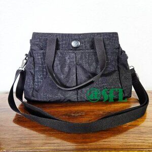 Kipling Kenzie Shoulder Bag In Black Croc El Animal Print EUC